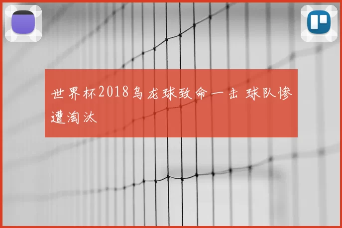 世界杯2018乌龙球致命一击 球队惨遭淘汰